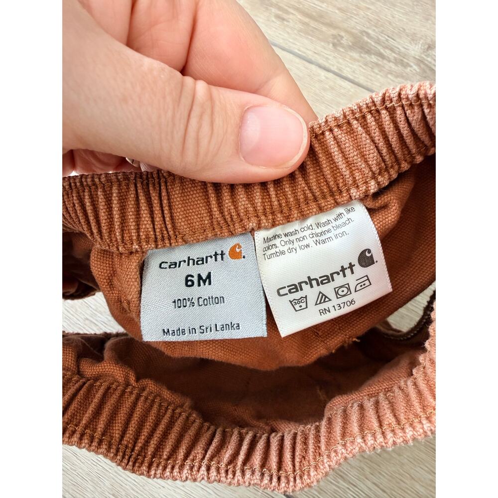 Carhartt Baby Canvas Diaper Cover - 6 Months - Brown - Picture 5 of 5
